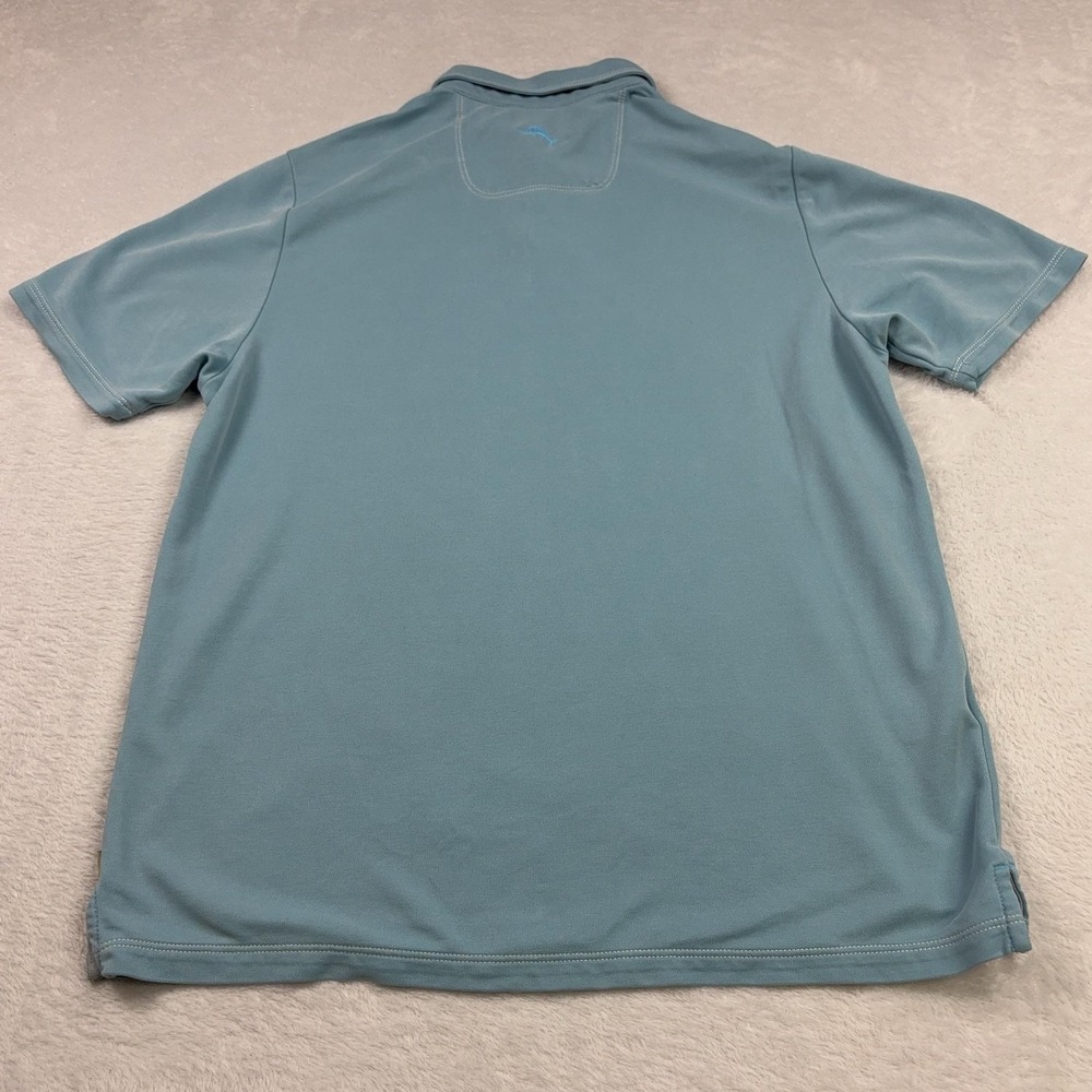 Tommy Bahama Polo Shirt Mens M Blue Lyocell Polyester Tagless Collared - Picture 3 of 10